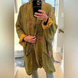 Kantha Bae Silk Blazer free size fully reversible